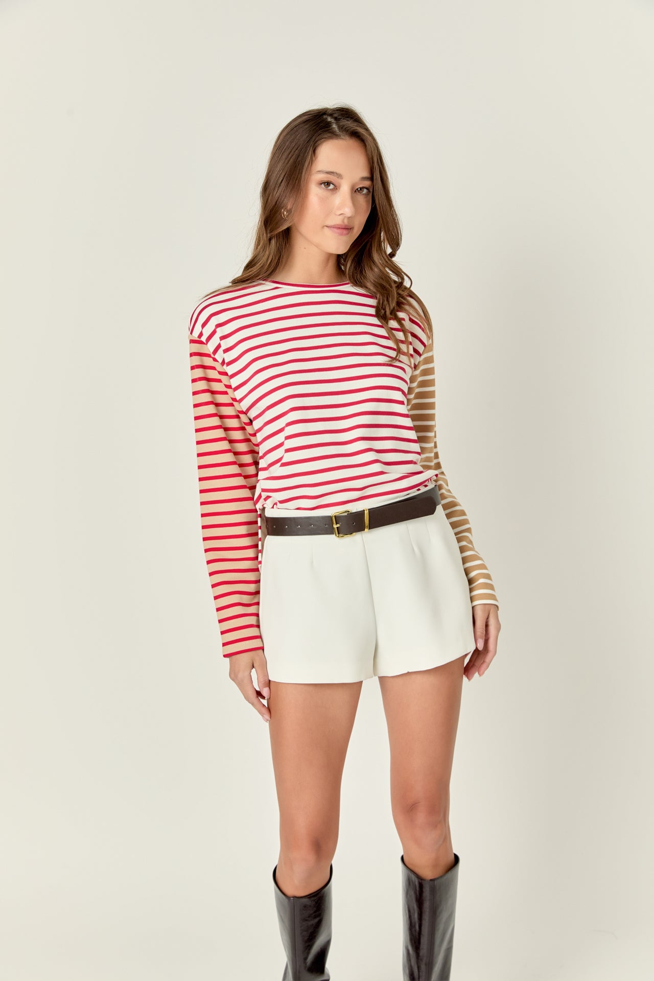 Stripe Color Block Sweatshirt