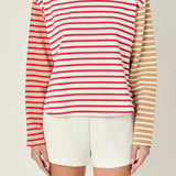 Stripe Color Block Sweatshirt