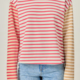 Stripe Color Block Sweatshirt