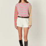 Stripe Color Block Sweatshirt