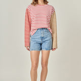 Stripe Color Block Sweatshirt