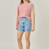 Stripe Color Block Sweatshirt