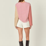 Stripe Color Block Sweatshirt