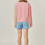 Stripe Color Block Sweatshirt