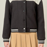 Patch Detailed Bomber Jacket