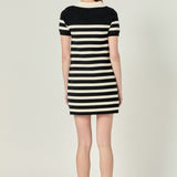 Stripe Collar Mini Dress