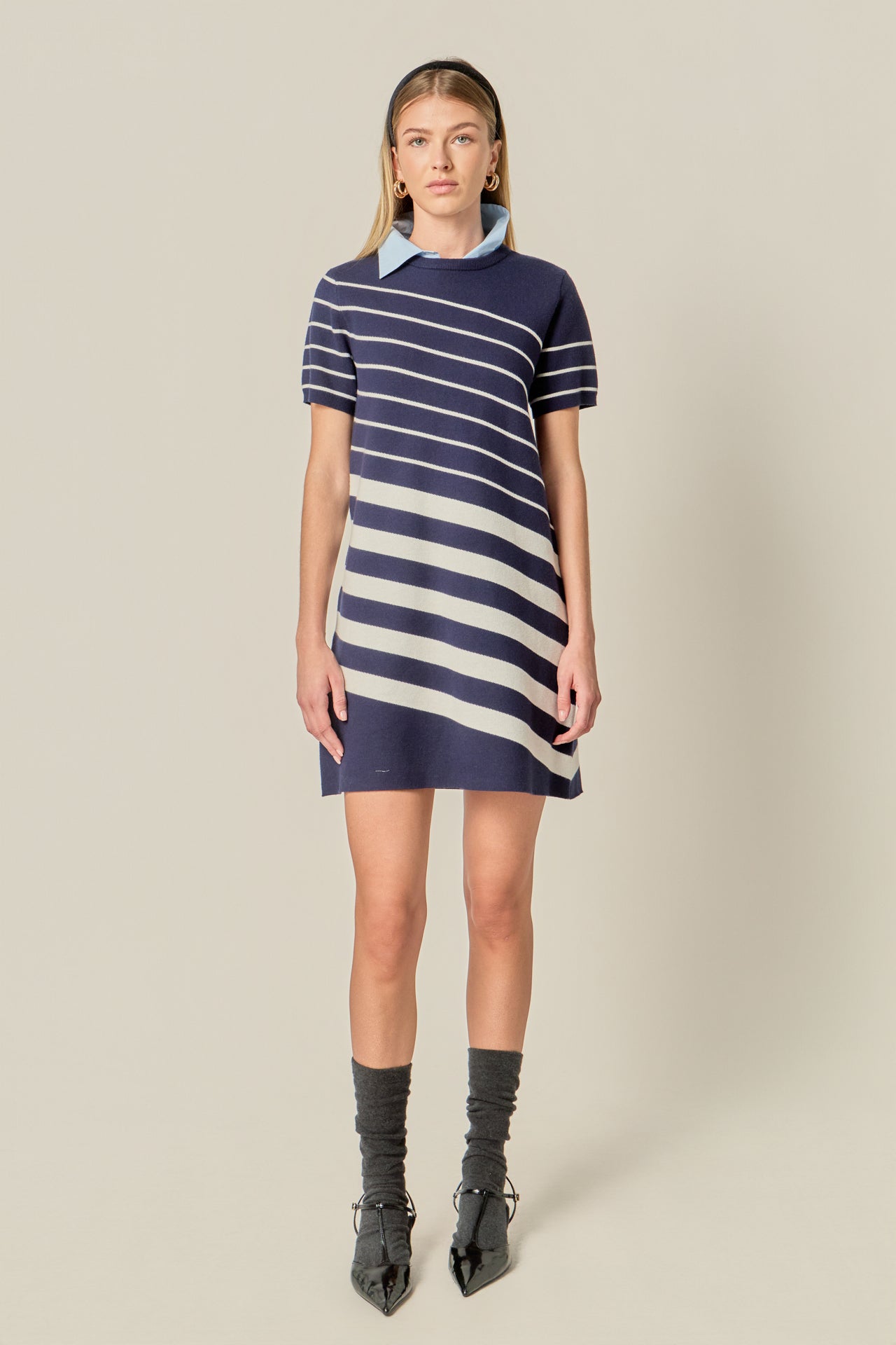 Multi Stripe Mini Dress – English Factory