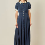 Luna Pleated Midi Dress