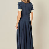 Luna Pleated Midi Dress