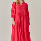 V Neck Midi Dress