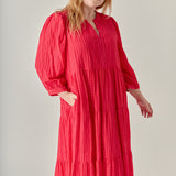 V Neck Midi Dress