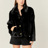 Faux Fur Collar Jacket