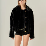 Faux Fur Collar Jacket