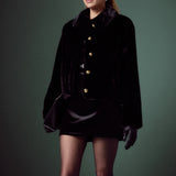 Faux Fur Collar Jacket