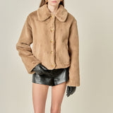Faux Fur Collar Jacket
