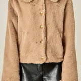 Faux Fur Collar Jacket