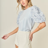 Flower Mixed Media Top