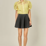 Ivy Flared A-line Mini Skirt