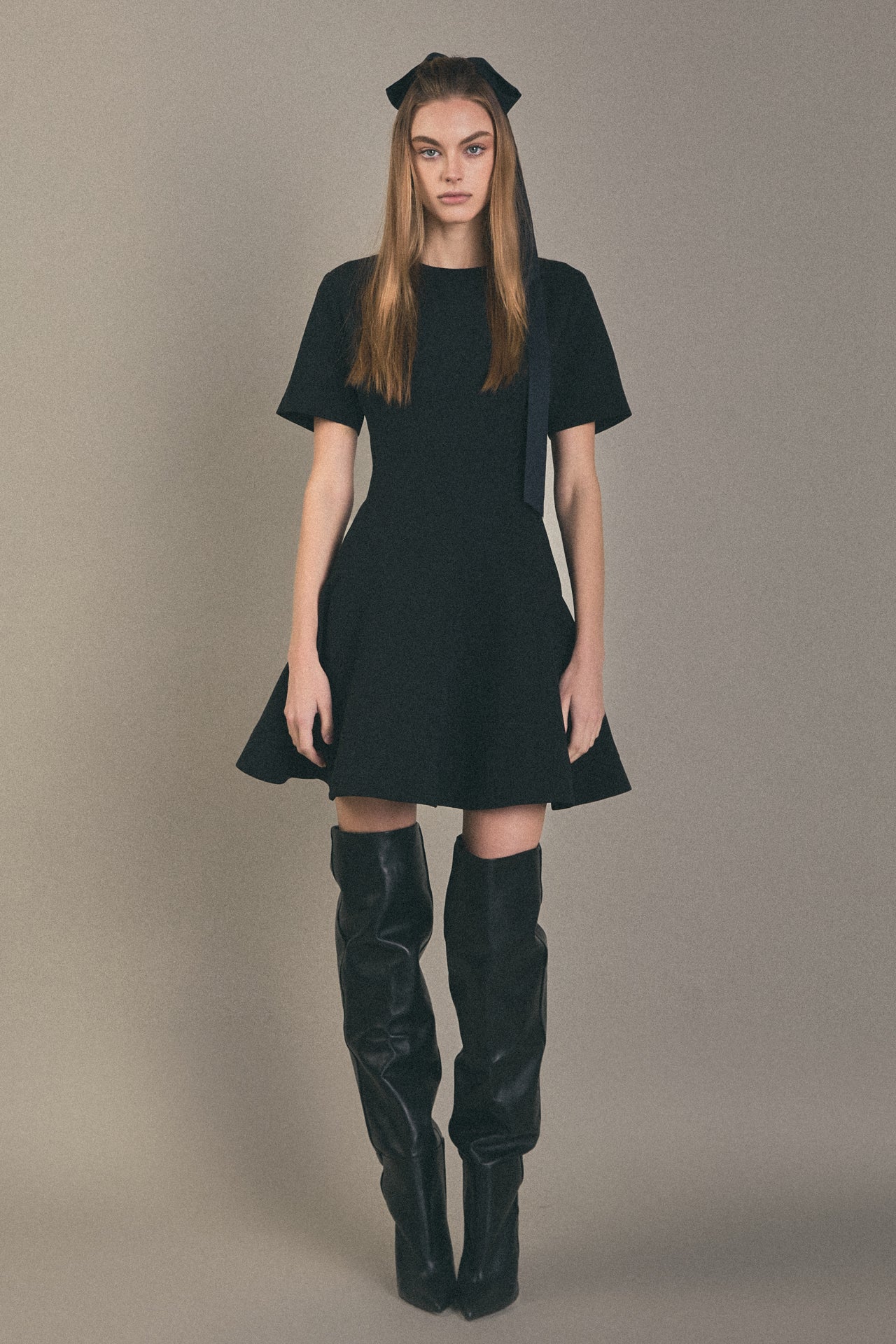 English Factory - Flare Mini Dress Black / XS English Factory - Flare Mini Dress Black / XS