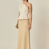 Shell Ruffled Tube Top