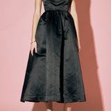 Bow Pointed Midi Dress