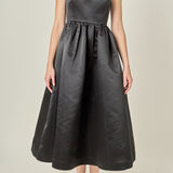 Bow Pointed Midi Dress