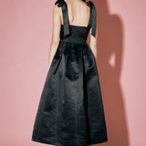 Bow Pointed Midi Dress
