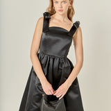 Bow Pointed Midi Dress