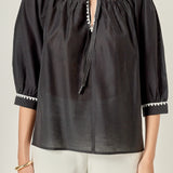 Embroidery Bow Detailed Top