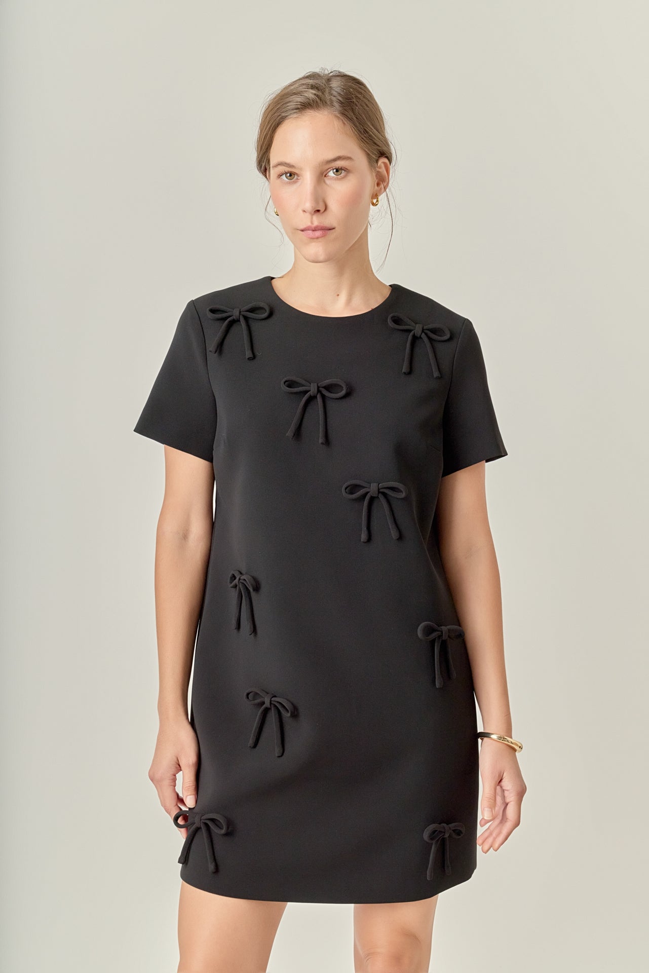 Bow Detailed Mini Dress – English Factory