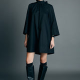 High Neck Stand Mini Dress