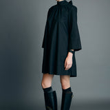 High Neck Stand Mini Dress