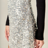 Sequin Mini A-Line Skirt