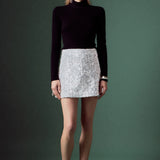 Sequin Mini A-Line Skirt