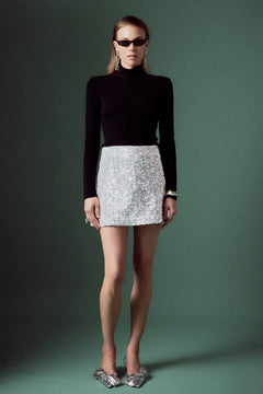 Sequin Mini A-Line Skirt