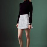 Sequin Mini A-Line Skirt