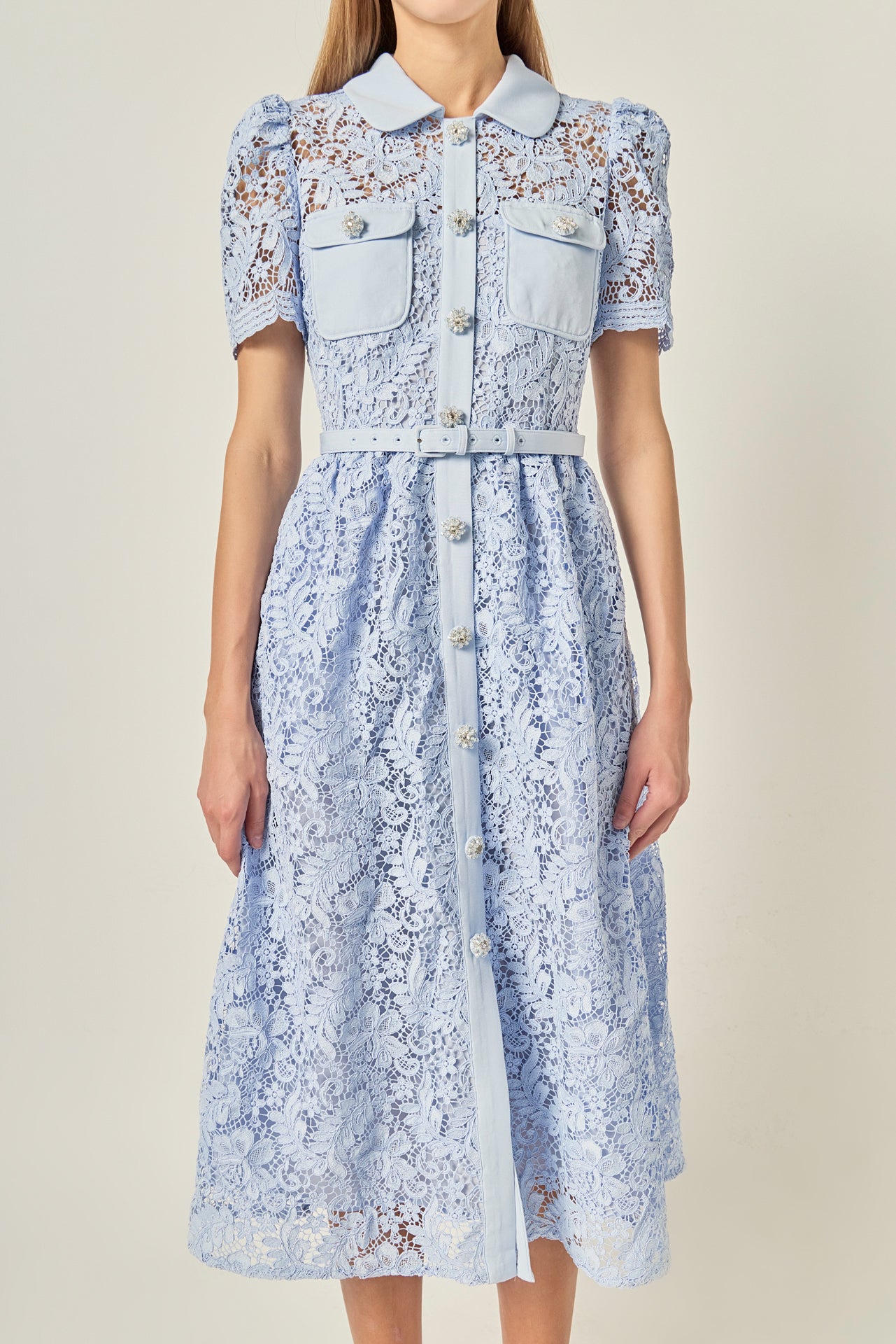 english factory embroidered lace midi dress English Factory