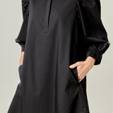Puff Sleeve Shirt Mini Dress