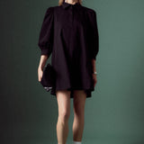 Puff Sleeve Shirt Mini Dress