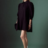 Puff Sleeve Shirt Mini Dress