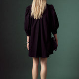 Puff Sleeve Shirt Mini Dress