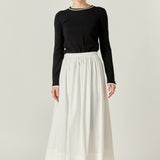 Flared Midi Skirt