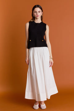 Flared Midi Skirt