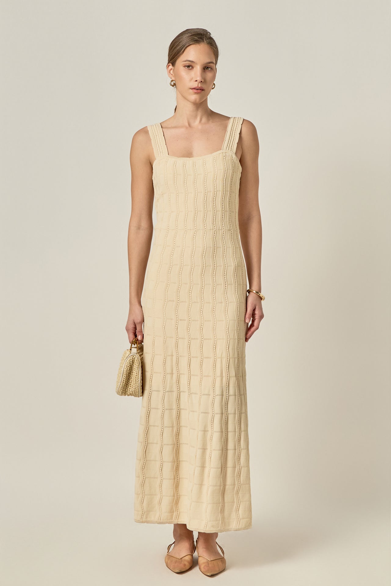 Pastel Waves Crochet Midi Dress English Factory Pastel Waves Crochet Midi Dress English Factory