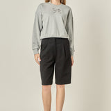 Rhinestone Bow Sweatshirt