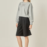 Rhinestone Bow Sweatshirt