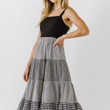 Contrast Midi Dress- Sold Out