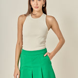 Pleated Mini Skort