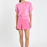 Pleated Mini Skort