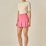 Pleated Mini Skort